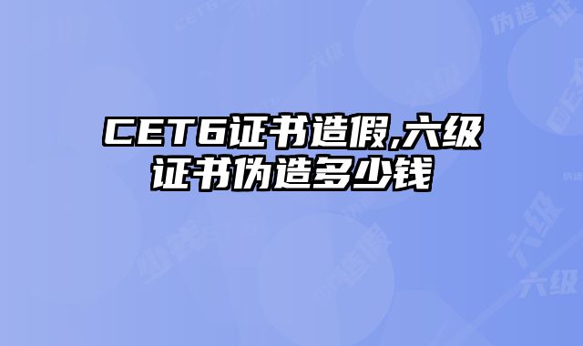 CET6证书造假,六级证书伪造多少钱